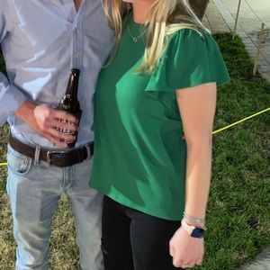 Green Casual Blouse